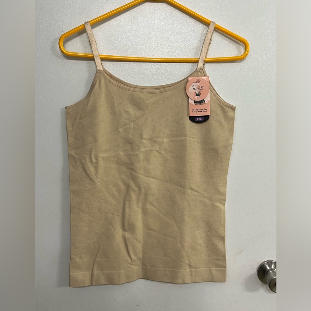 Shapermint Essentials Everyday Seamless Beige Camisole Tank, 2XL, new!